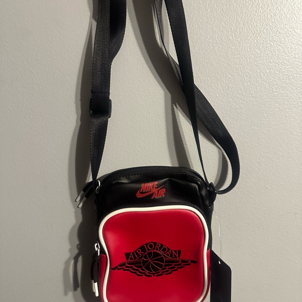Nike Red and Black Belt Bag Sporty Design